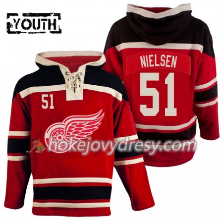 Detroit Red Wings Frans Nielsen 51 Červená Sawyer Mikiny Hooded - Dětské